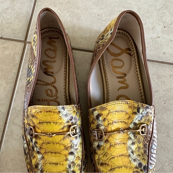 Sam Edelman Loraine Snake Skin Loafer Flats - Picture 2 of 6